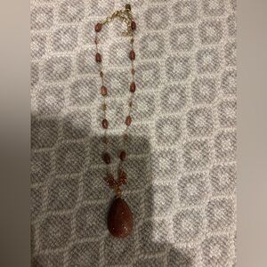 Sparkling Brown Beaded Necklace